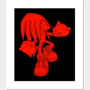 Knuckles - Red and Black Posters and Art